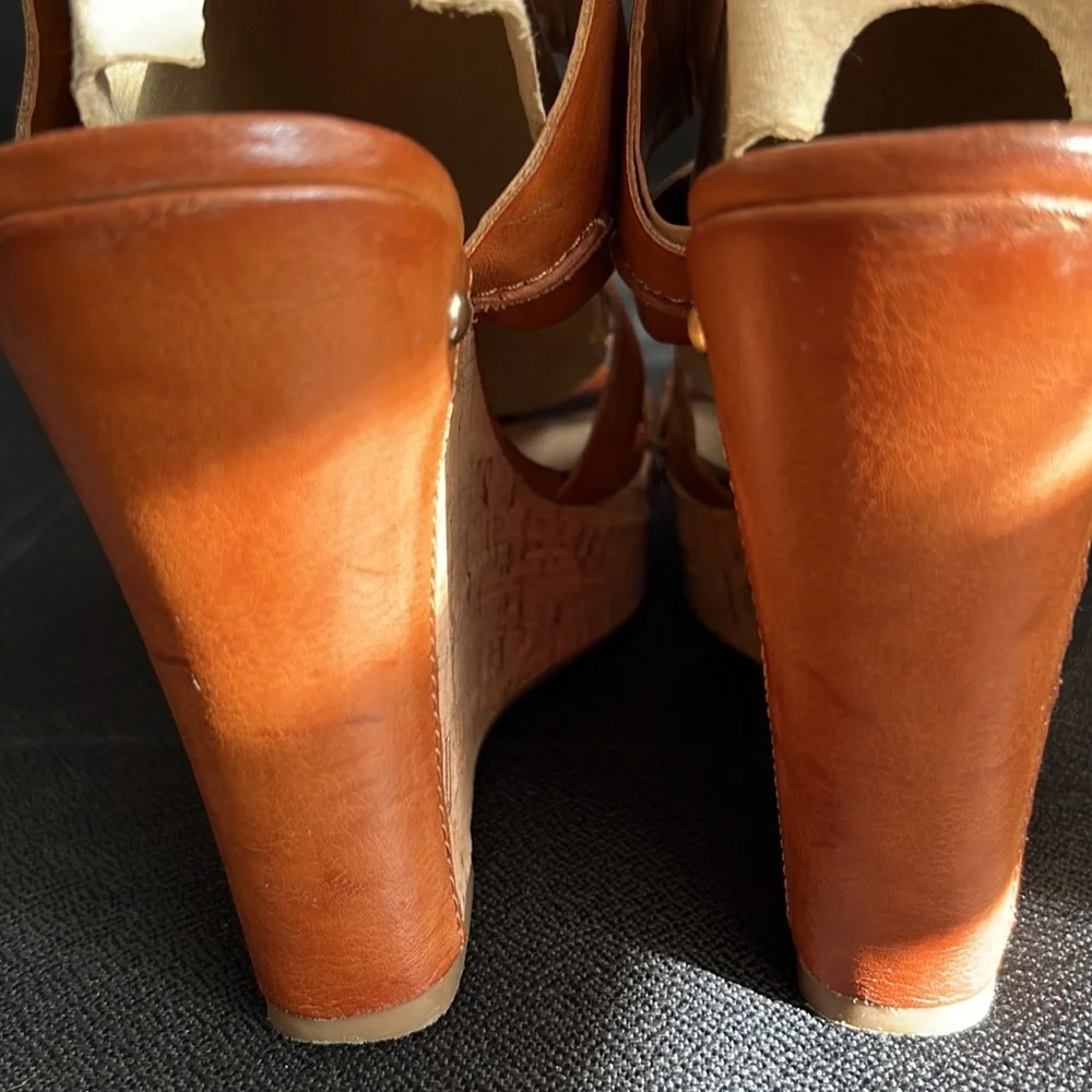 Guess Brown Cork Wedge Sandals size 8 - Picture 5 of 12